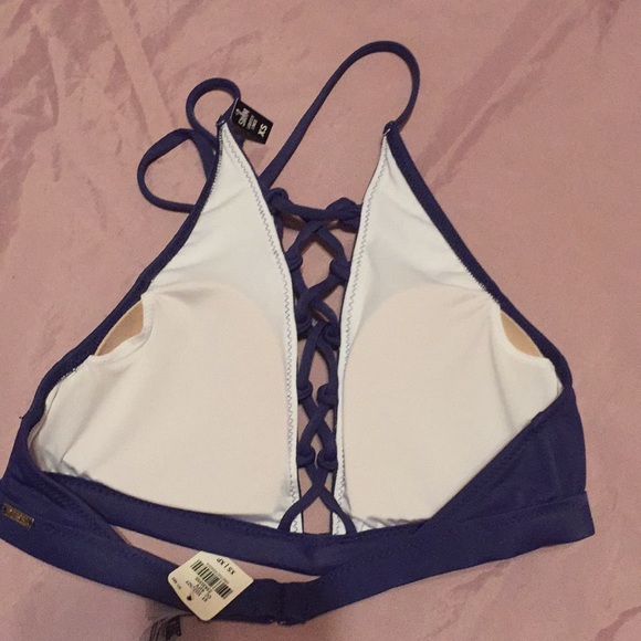 E08 Victoria Secret PINK Bikini Top XS Blue - Picture 5 of 6